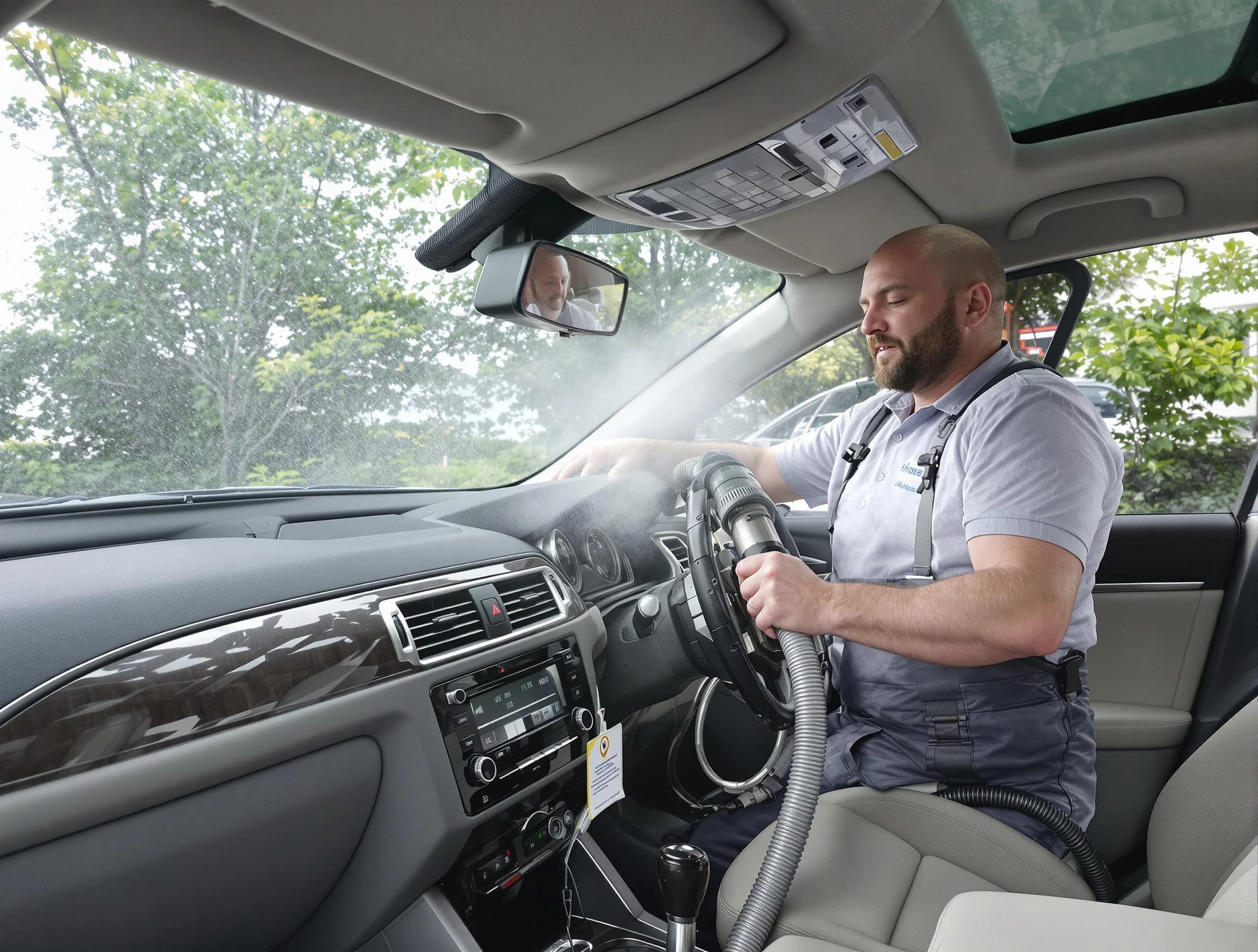 Lake Land'Or Air Duct Cleaning specialist performing professional car duct cleaning in Lake Land'Or