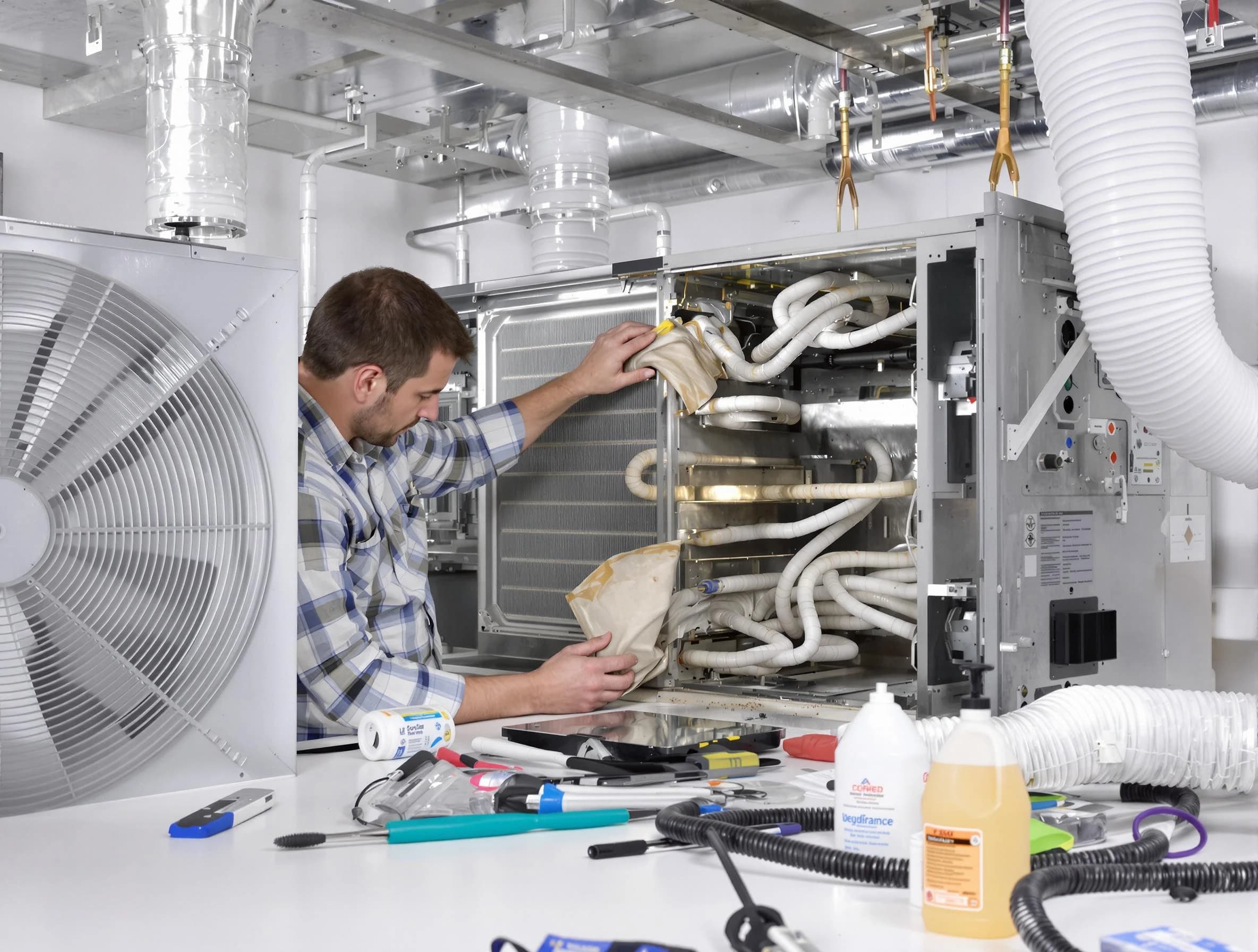 Lake Land'Or Air Duct Cleaning specialist performing precision AC coil cleaning in Lake Land'Or