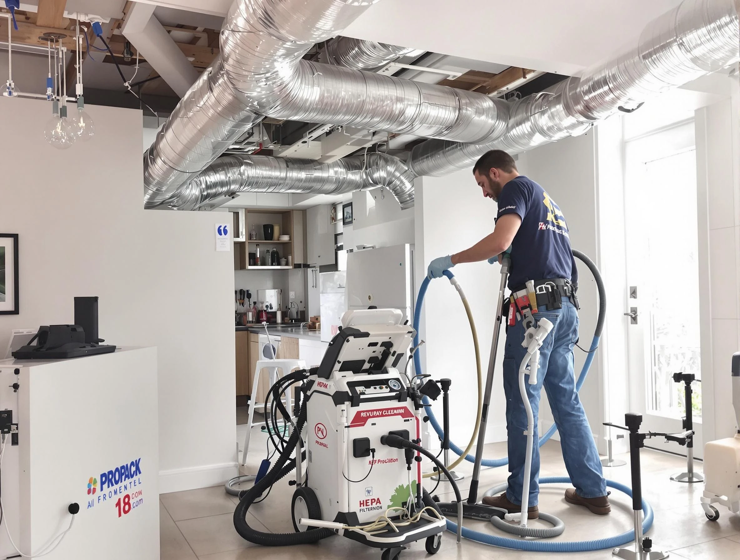 Lake Land'Or Air Duct Cleaning technician performing advanced pure duct cleaning with specialized equipment in Lake Land'Or