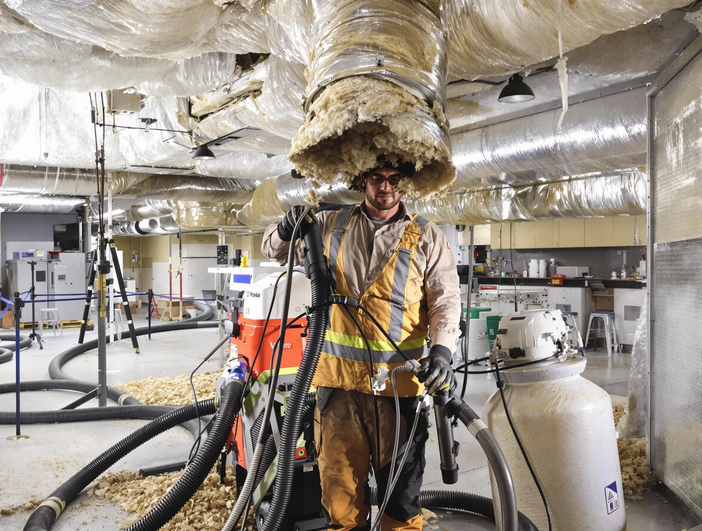 Professional vacuum insulation removal by Lake Land'Or Air Duct Cleaning expert in Lake Land'Or